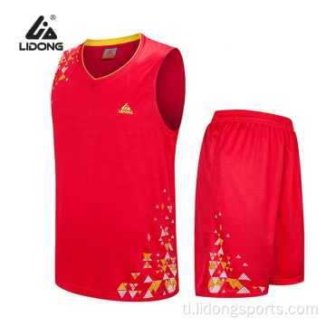 Mga Uniporme ng Paaralan ng Paaralan Plain Basketball Jerseys Custom